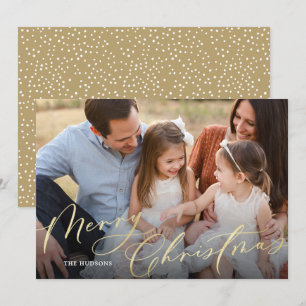 Moderno y elegante guión dorado Feliz Navidad