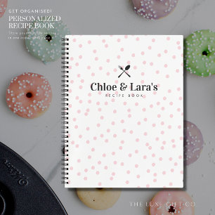 Moderno y elegante libro de recetas de Polka Dot B