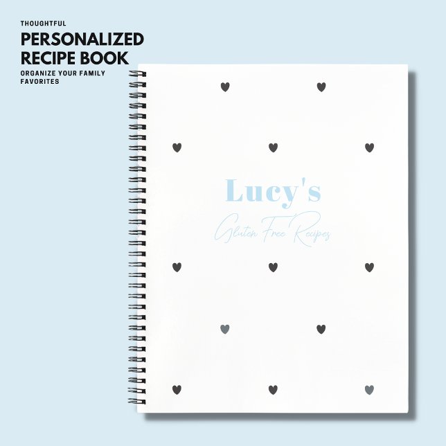 Moderno y elegante libro de recetas Heart Blue Bla (Subido por el creador)