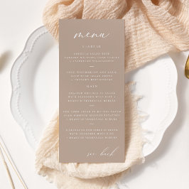 Moderno y elegante menú Boda de guiones