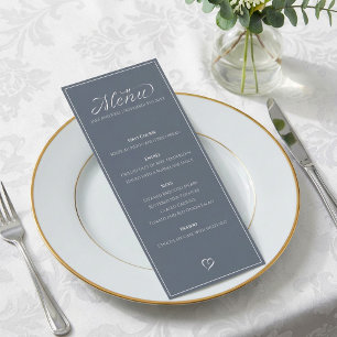 Moderno y elegante menú de mesa de marcos finos