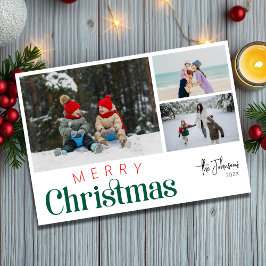 Moderno y elegante Navidad de tres Collages de fot