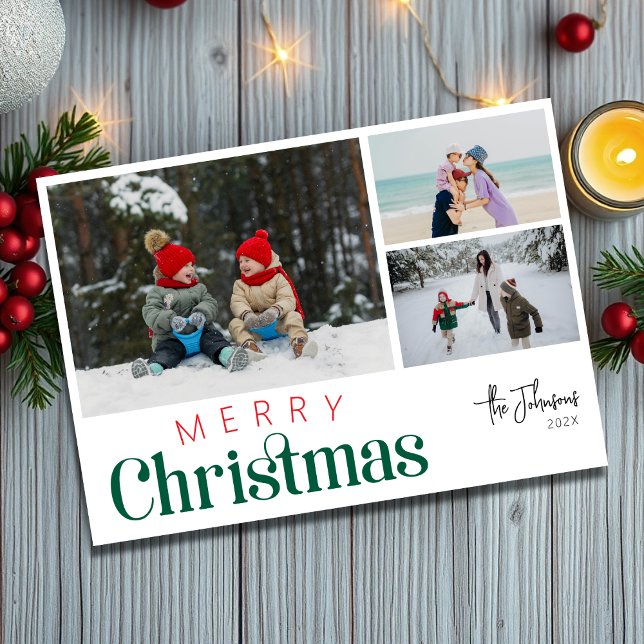 Moderno y elegante Navidad de tres Collages de fot (Subido por el creador)
