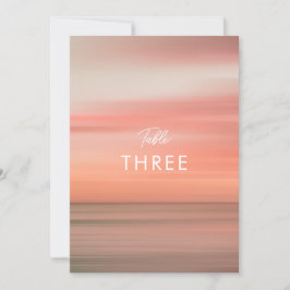 Moderno y elegante número de mesa Boda rosa Rubor