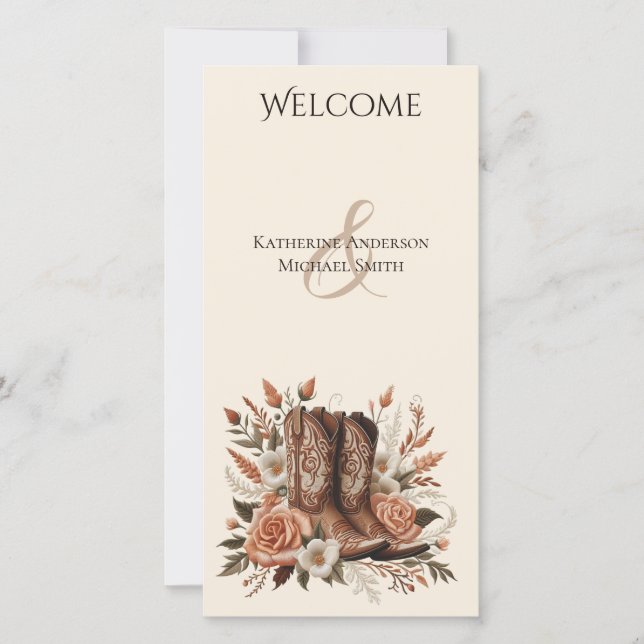 Moderno y elegante País Occidental - Flores (Anverso)