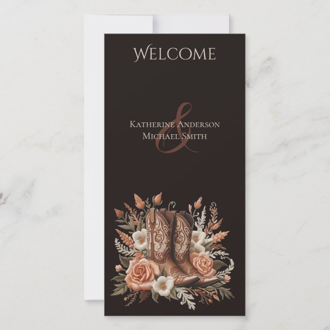 Moderno y elegante País Occidental - Flores (Anverso)