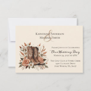 Moderno y elegante país occidental - Invitación a