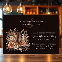 Moderno y elegante país occidental - Invitación a