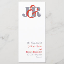 Moderno y elegante programa de ceremonias de Boda