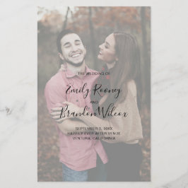 Moderno y elegante programa de matrimonio presupue