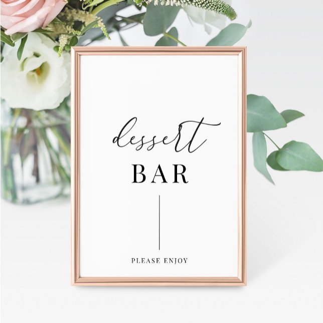Moderno y elegante Rótulo de postres de Boda (Subido por el creador)