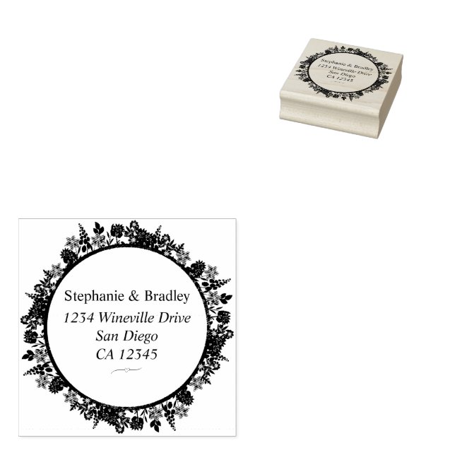 Moderno y elegante sello de retorno de la boda (Sellado)