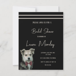 moderno y lindo perro de mongrel Bridal Shower Inv