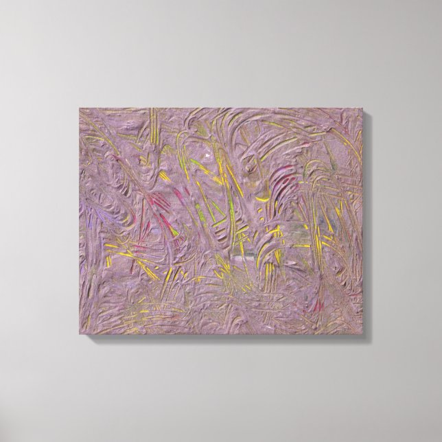 Moderno y moderno arte abstracto verde rosa amaril (Anverso)