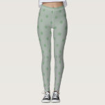 Moderno y moderno pastel Green Polka Dot Leggings<br><div class="desc">Las leggings de puntos de Polka verde Pastel moderno son parte de nuestra colección de leggings Primavera 2022,  diseñada para inspirar e invocar a la naturaleza para crear una impresionante pista de aterrizaje para cualquier presupuesto.</div>
