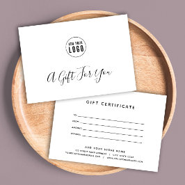 Moderno y sencillo Añadir el certificado de regalo