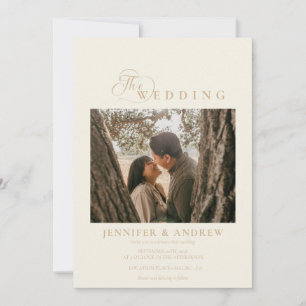 Moderno y sencillo   Invitación a la boda fotográf