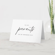 Moderno y simple para mis padres en mi tarjeta de