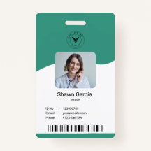 moderno y simple tarjeta de identificación médica