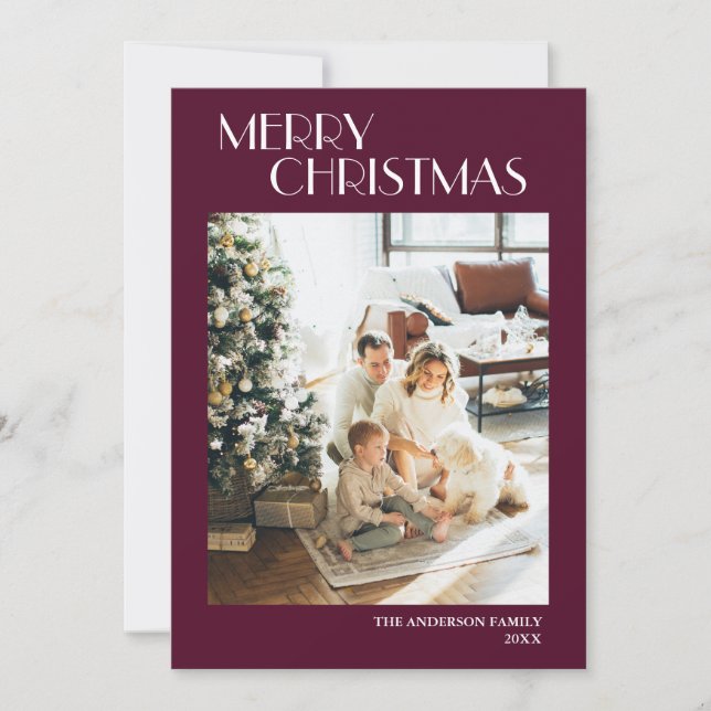 Moderno y simple Wine Feliz Navidad (Anverso)