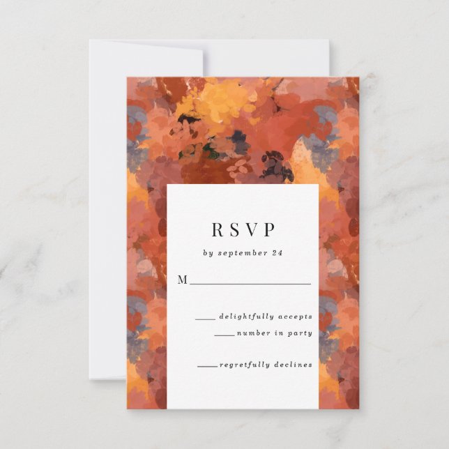 Moderno y sofisticado Terracotta Boho Wedding RSVP (Anverso)
