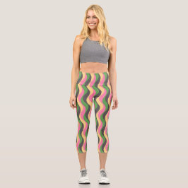 Moderno Zigzag Colorful Capri Leggings