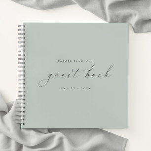 Modernos Bodas Minimalistas de libros para huésped
