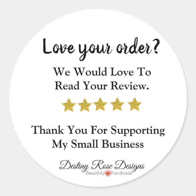 Modernos dejen un Pegatina de revisión de paquetes (Anverso)