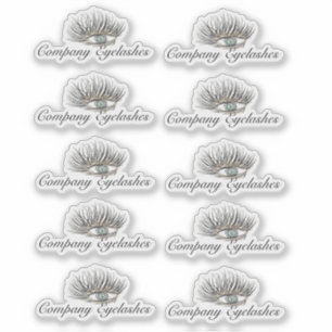 Modernos Eyelashes Empaquetado Pegatina de nombres