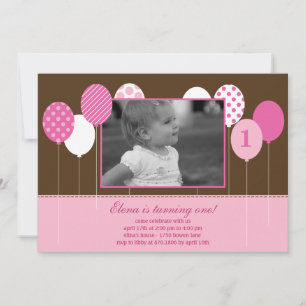 Modernos globos fotográficos invitación al cumplea