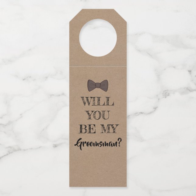 Modernos Groomsmen Propuestas Etiquetas de Cerveza (Anverso)