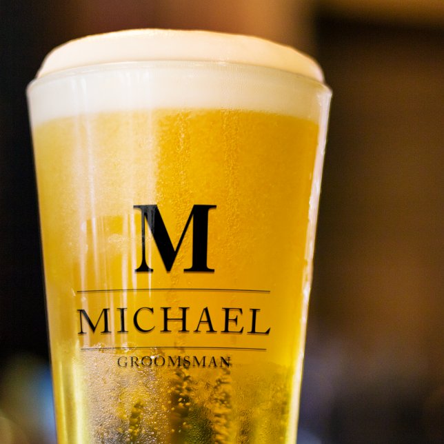 Modernos Groomsmen Regalos Monograma Mejor Cerveza (Subido por el creador)