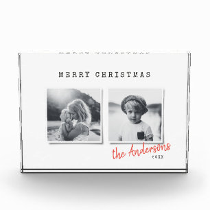 Modernos Navidades mínimos dos familia de fotos Fe