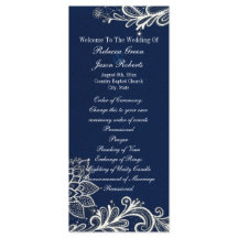 modernos programas de bodas azul marino de encaje