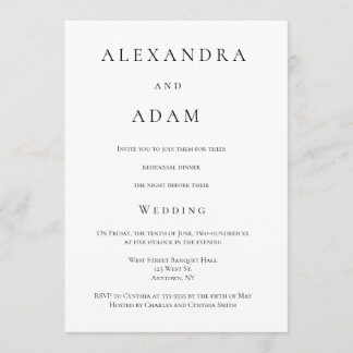 Modernos y sencillos ensayos invitaciones a cenar