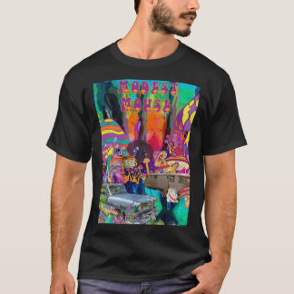 Modesto diseño psicodélico del ratón camiseta clás
