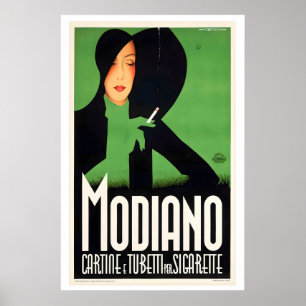 Modiano por Robert Bereny Póster Antiguo Art Déco