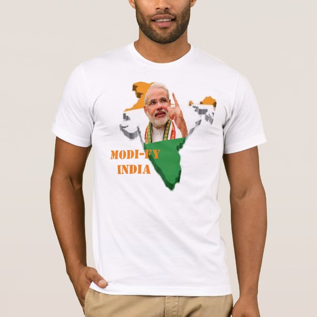 Modifique la India, camiseta de Narendra Modi P.M. (Anverso)
