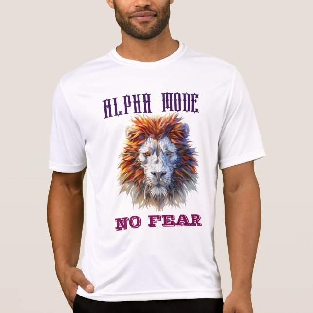 Modo Alfa - Camiseta de potencia de león (Anverso)