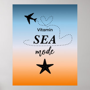 Modo de Mar de Vitamina Arte de Pared de Color Nar