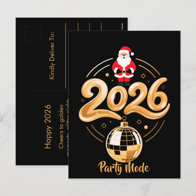 Modo Fiesta de Santa 2026 Disco Dorado de Navidad (Anverso / Reverso)