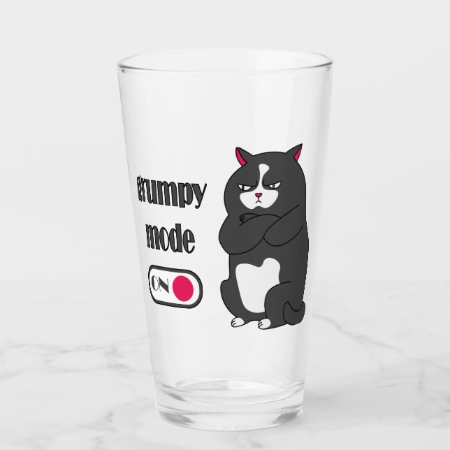 Modo gruñón en gato gordo gracioso (Anverso)