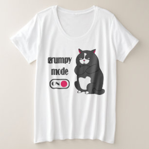 Modo gruñón en gato gordo gracioso