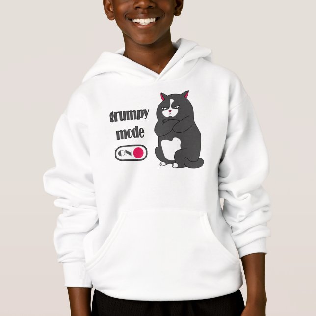 Modo gruñón en gato gordo gracioso (Anverso)