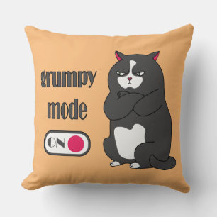 Modo gruñón en la almohada divertida de tiro de ga