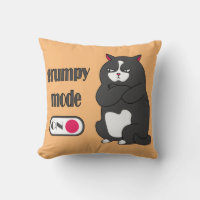 Modo gruñón en la almohada divertida de tiro de ga