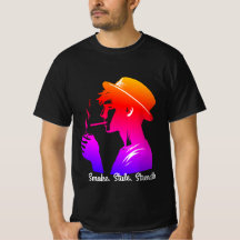 "Modo jefe - Hombre elegante fumando camiseta de c