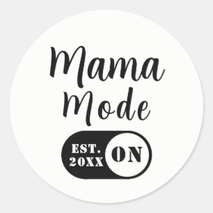 Modo Mamá ACTIVADO, Calcomanía de Mamá Personaliza