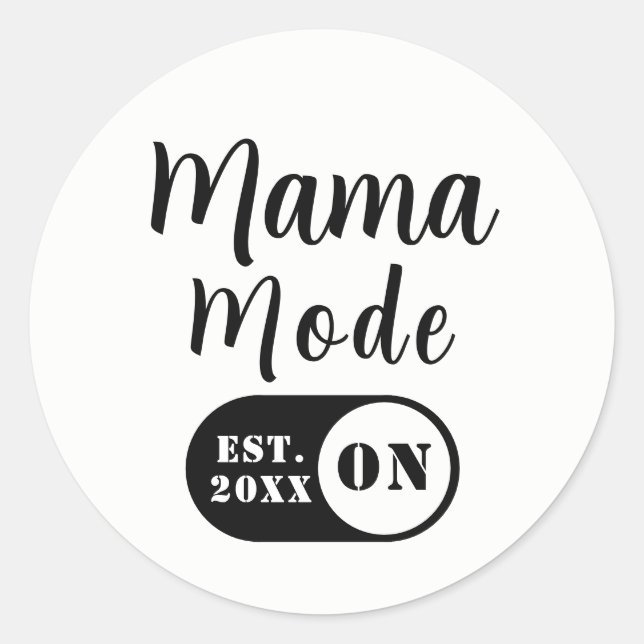 Modo Mamá ACTIVADO, Calcomanía de Mamá Personaliza (Anverso)