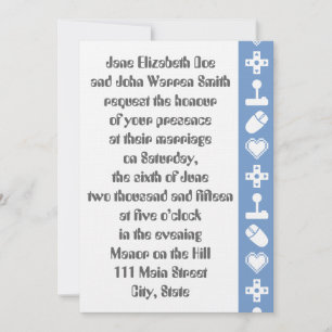 Modo multijugador en invitación de matrimonio de p